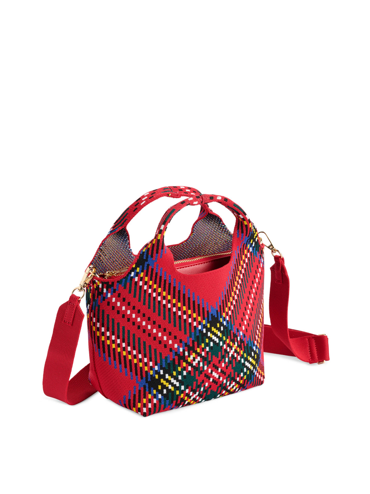 Robbie Mini Tartan Tote in Red