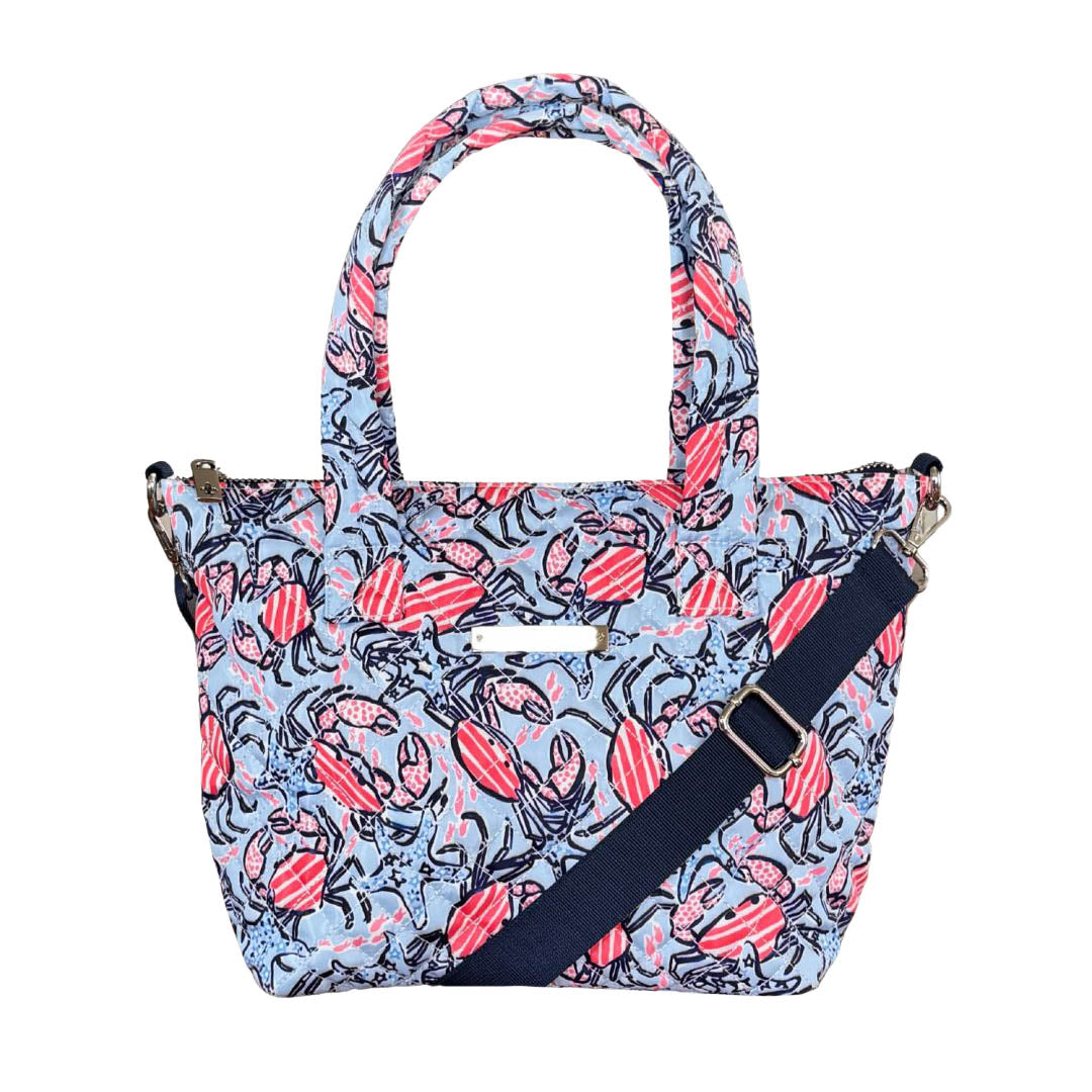 Quilted Small Crossbody Satchel in Crabtown USA
