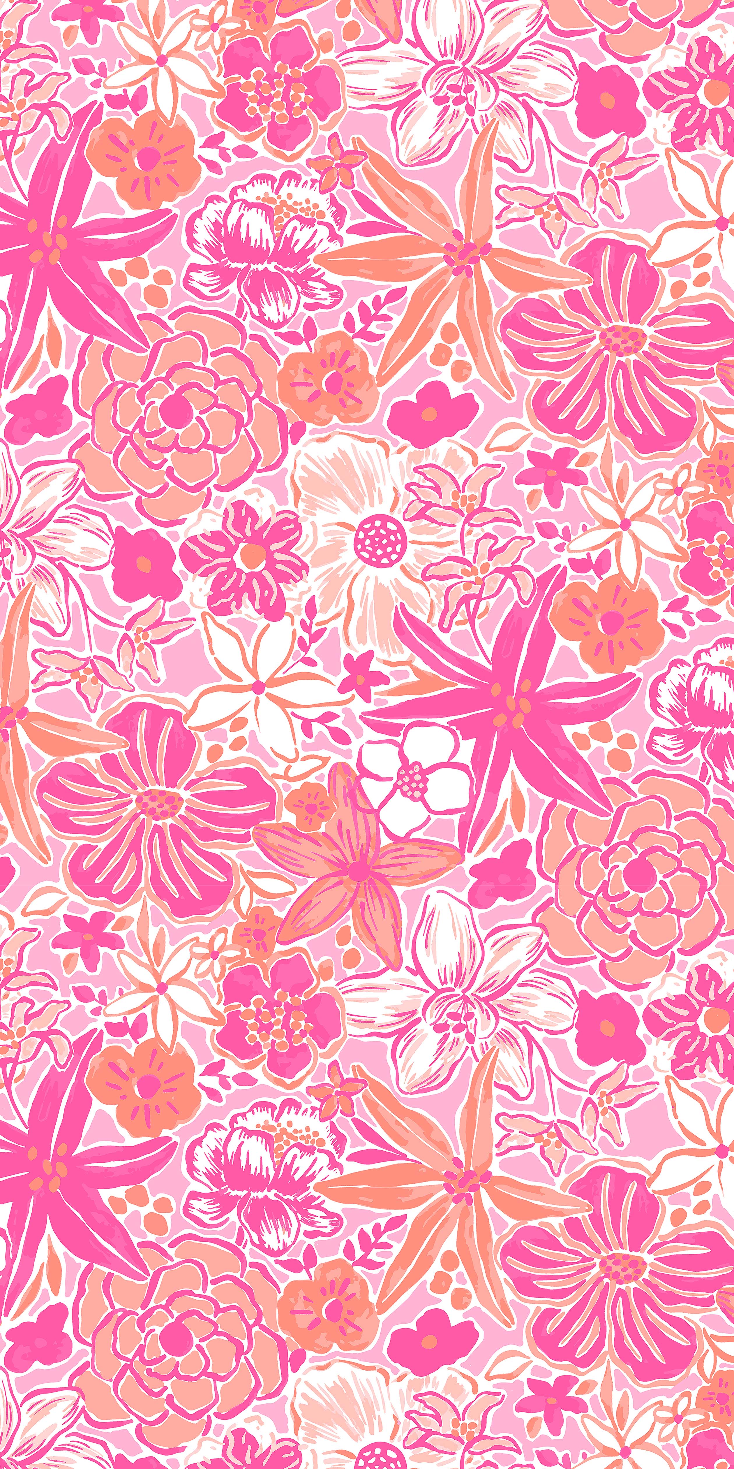 Beach Towel in Resort Floral Pink and Peach