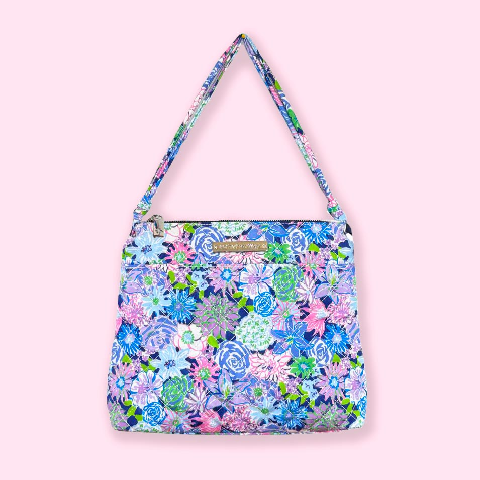 Quilted Crossbody Hipster in Blossom Toss Purple