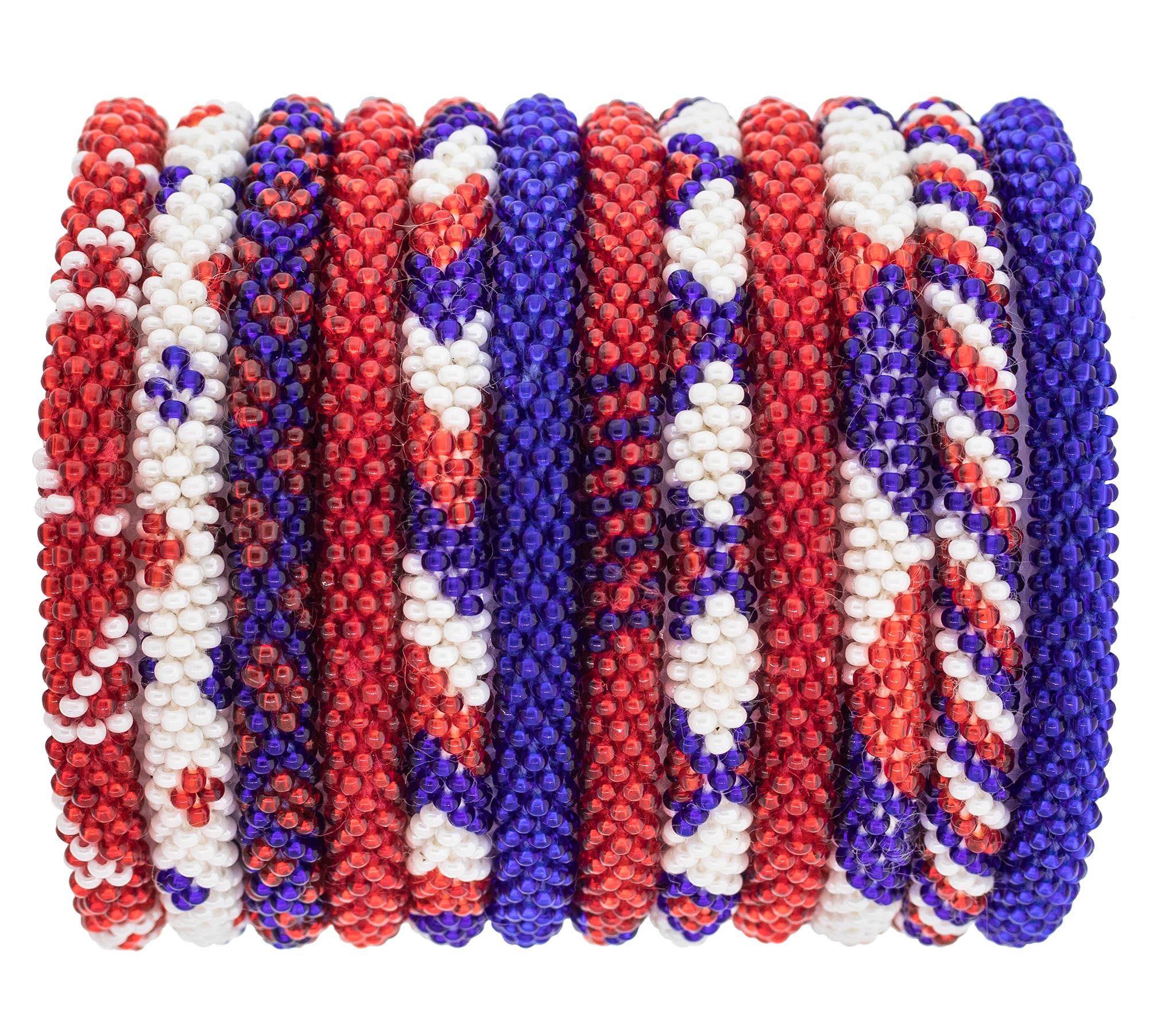 Patriotic Roll-On® Bracelets Red, White & Blue