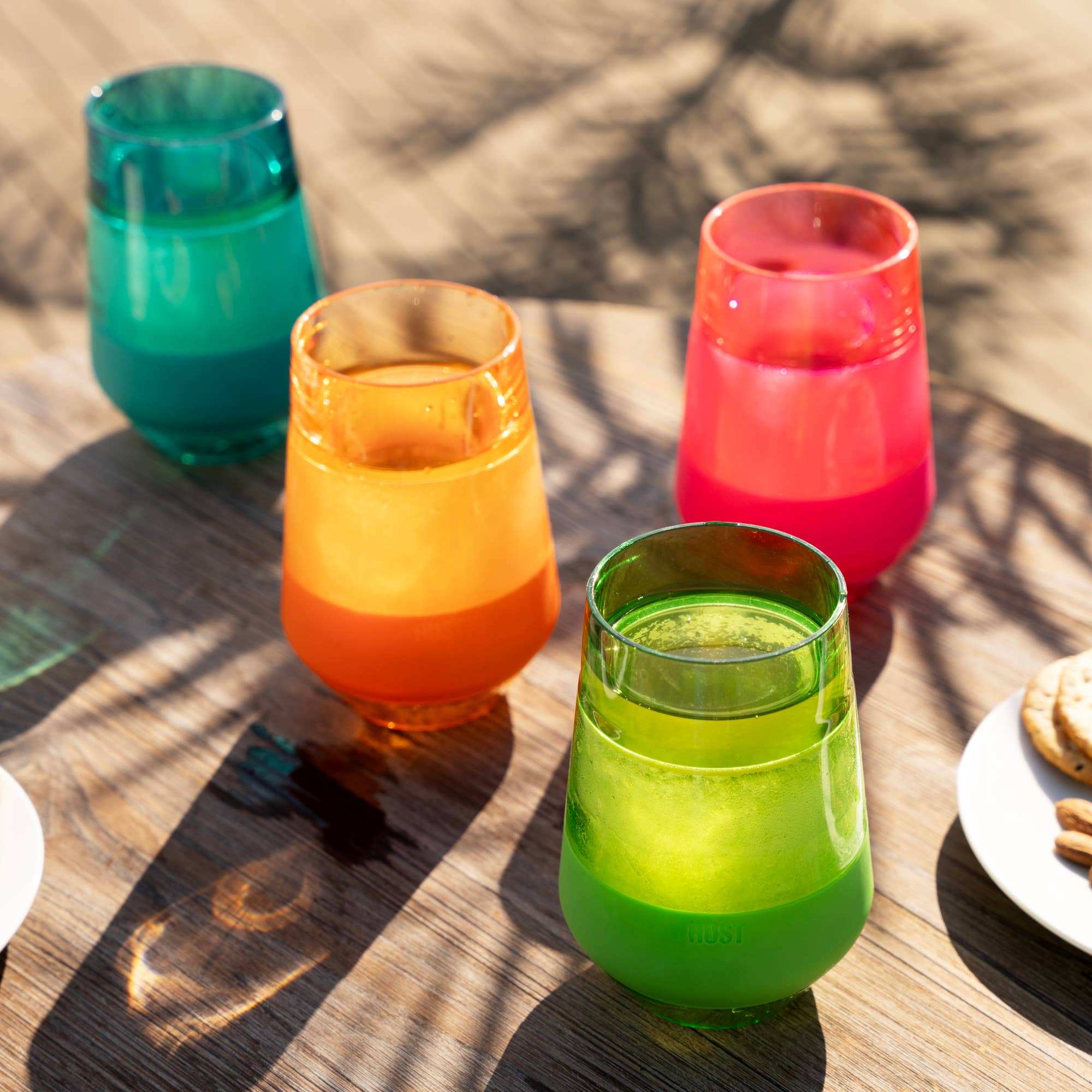 Wine FREEZE XL Cooling Cup in Asst Vivid Colors Set of 4