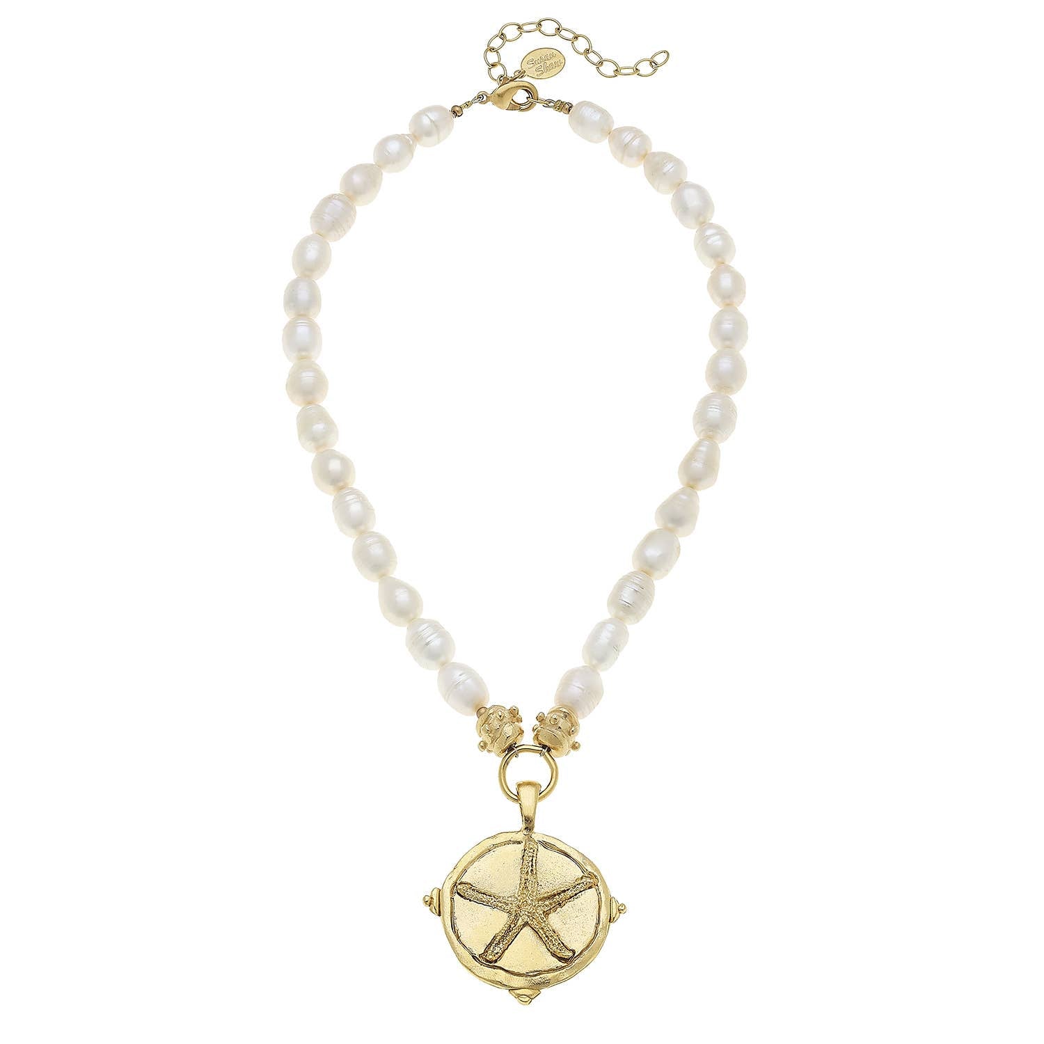 Handcast Gold Starfish on Genuine Freshwater Cultured Pearl
