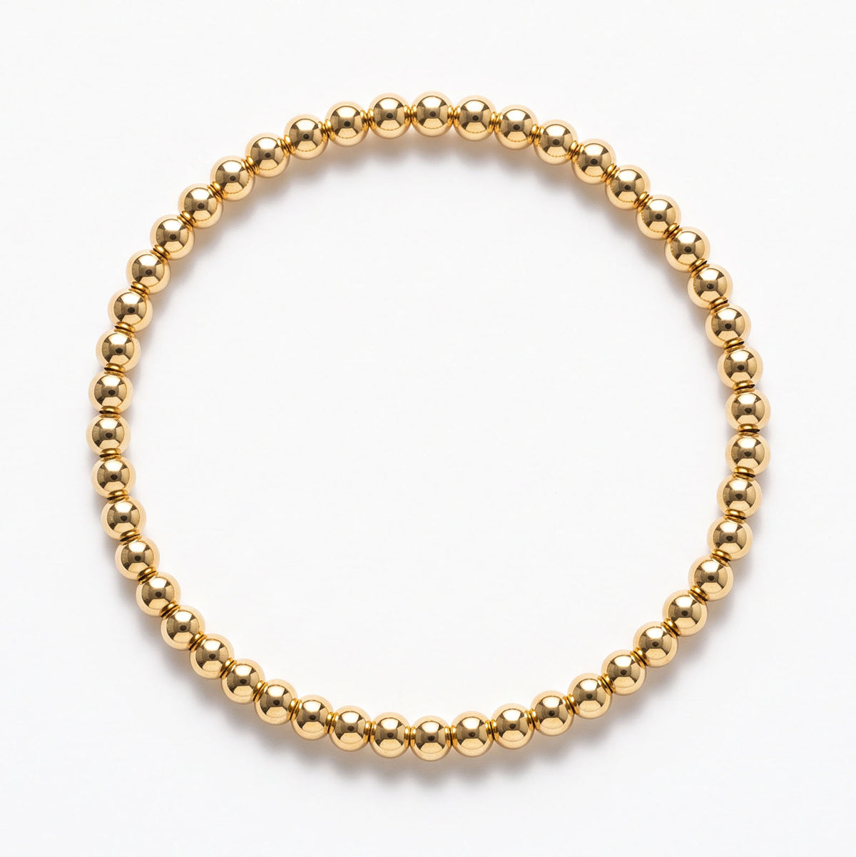 Quintessence Collection 3mm Gold Bead Stretch Bracelet