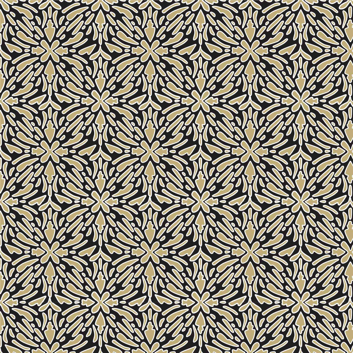 Caswell Dress in Geo Tile Black and Tan
