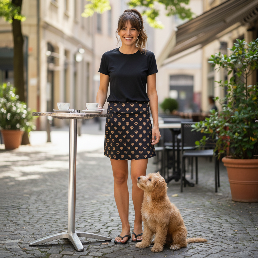 Kiawah Country Club Skort in Egyptian Scarabs Black