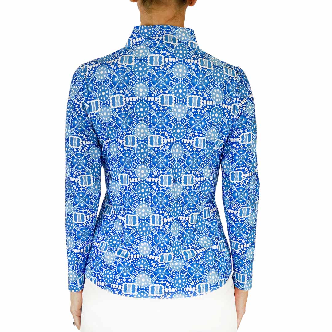 Anna Maria 1/4 Zip Pullover in Peace, Love, Pickleball Royal (Sample)