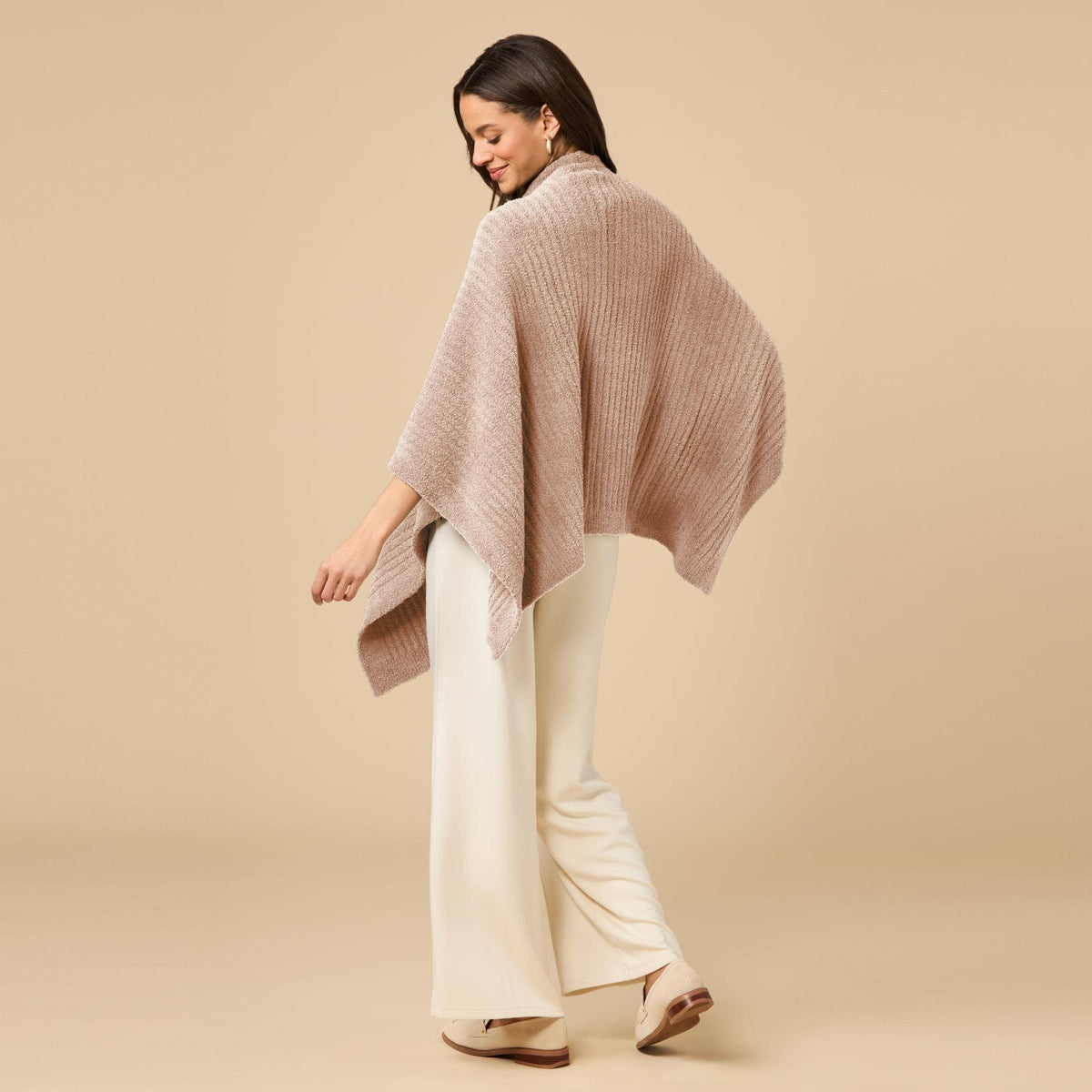 Softies Women's Ultra Soft Ribbed Shawl Wrap - One Size