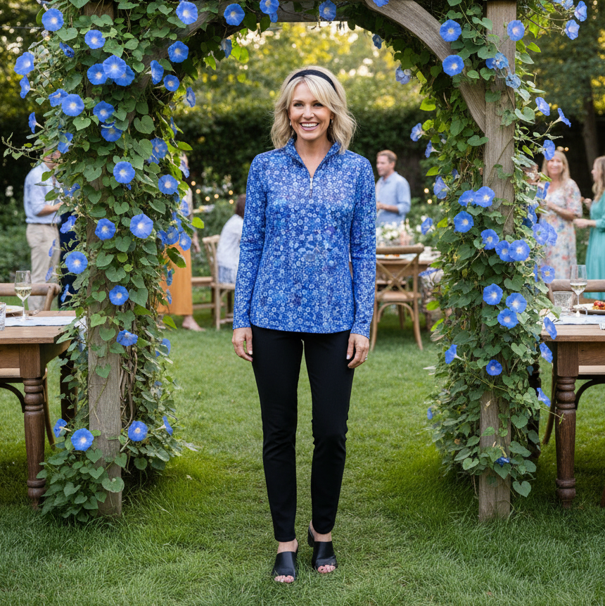 Anna Maria Pullover in Batik Daisy Days