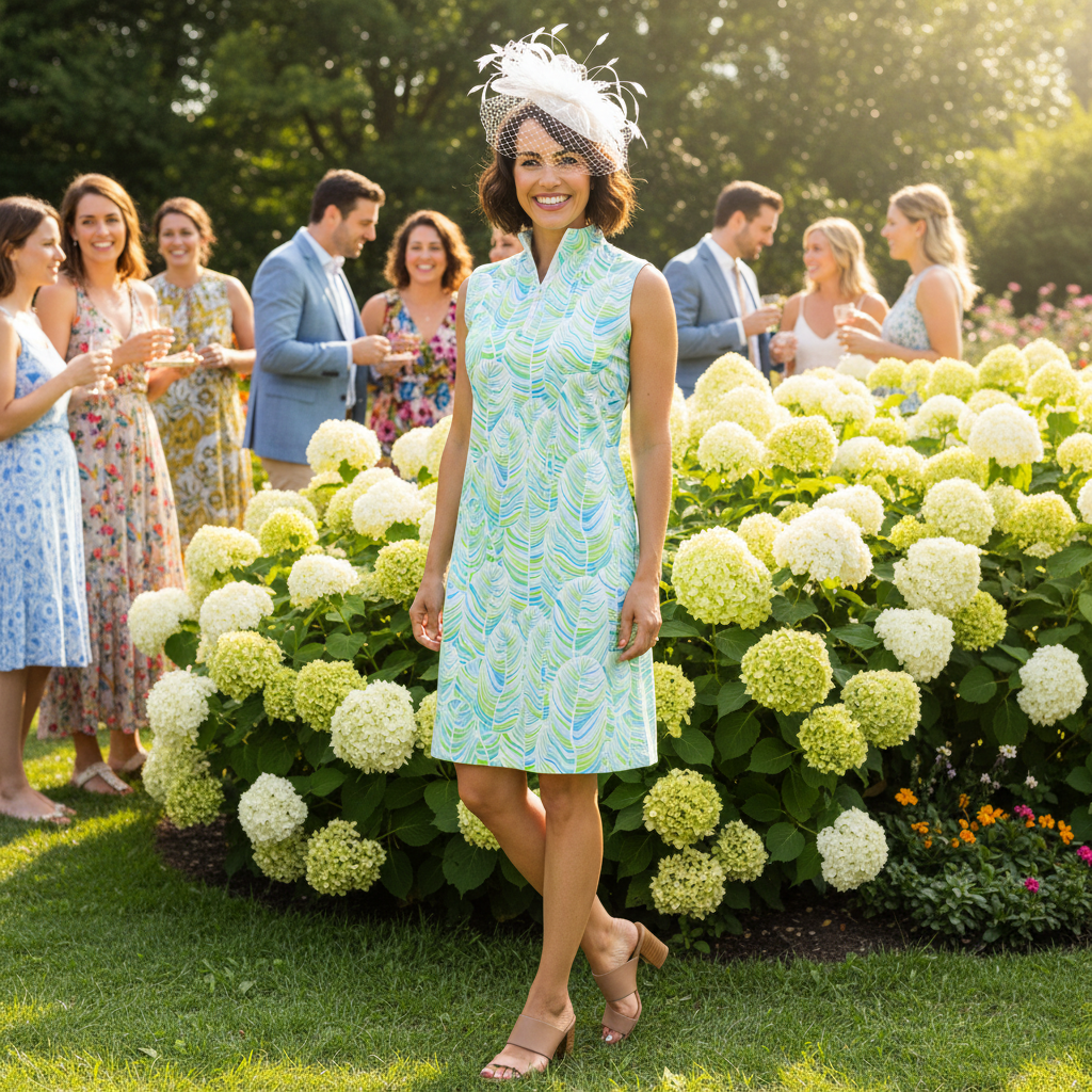 Caswell Sleeveless Zip Polo Dress in 29 Palms Green (Sample)