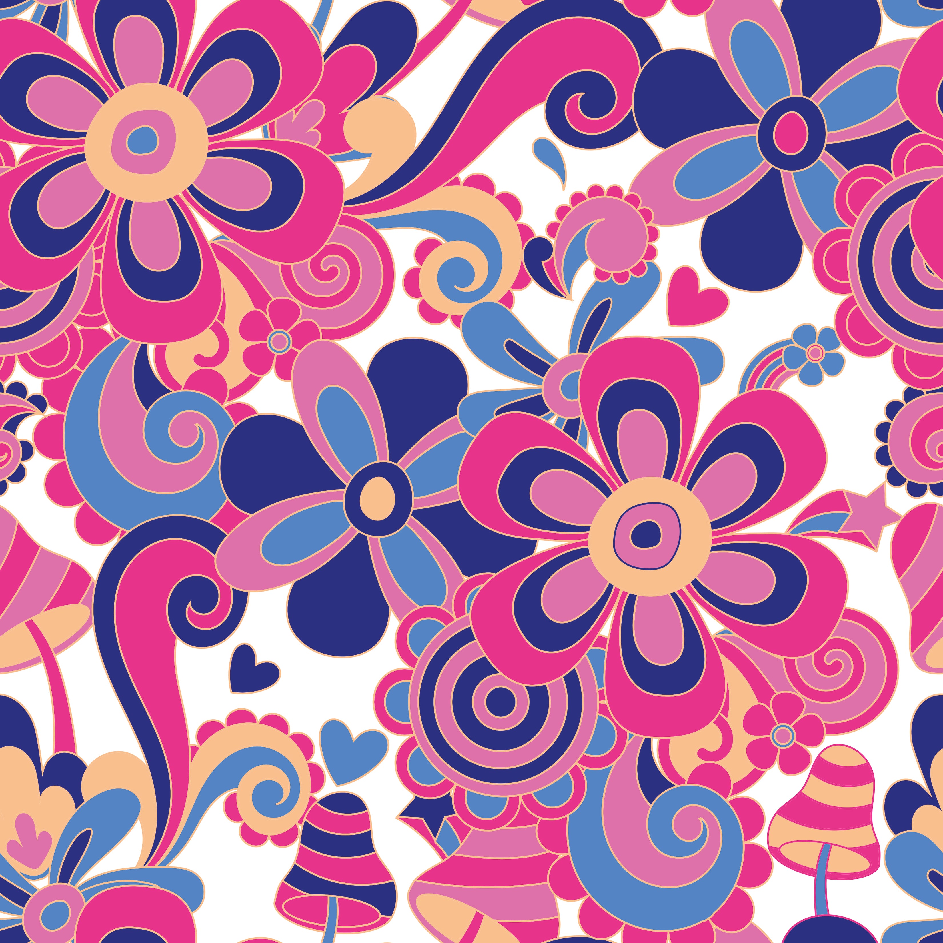 Park Avenue Palazzo Pants in Day Tripper Pink and Creamsicle