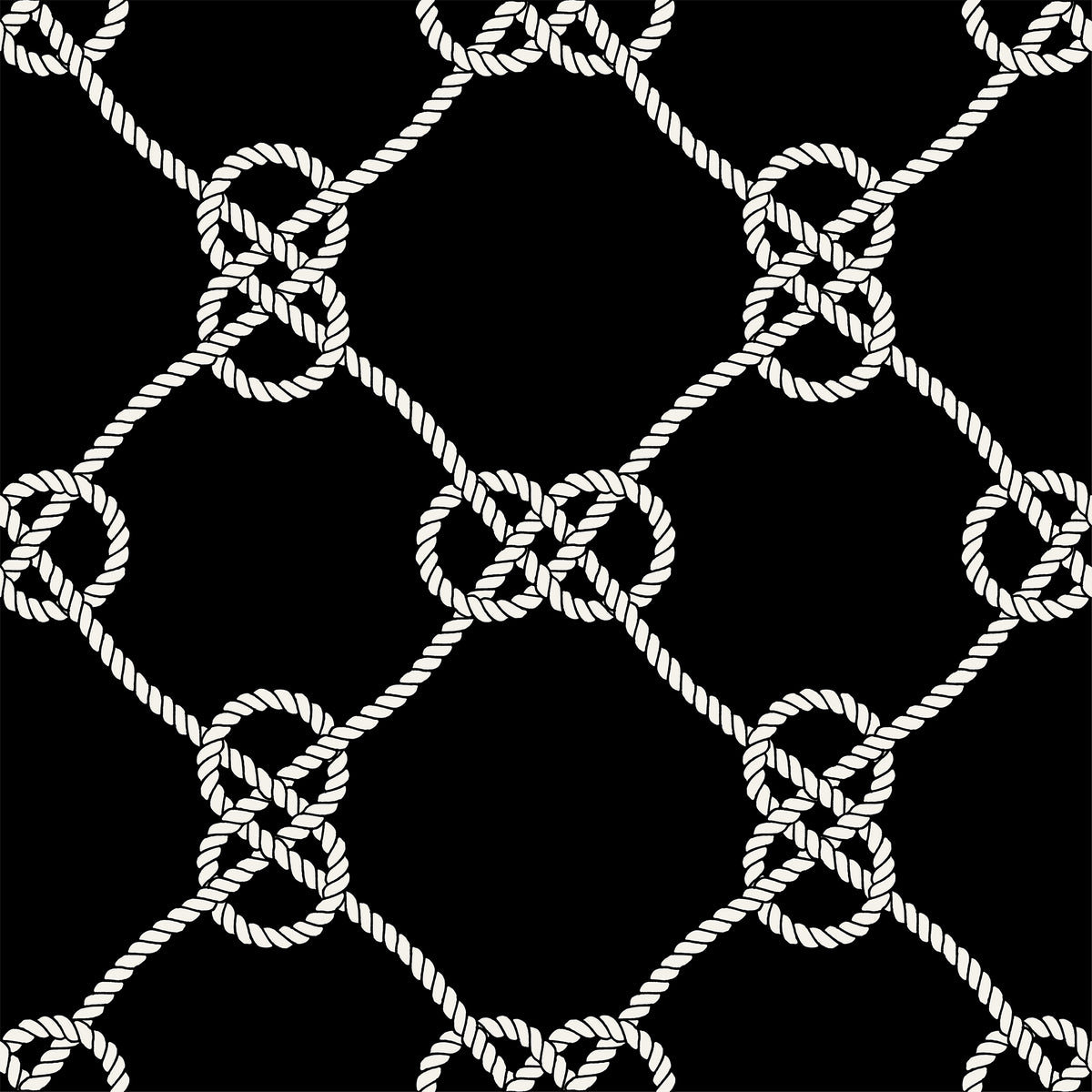 Santa Ana Sleeveless Tunic Top in Diamond and Circle Ropes Black and White