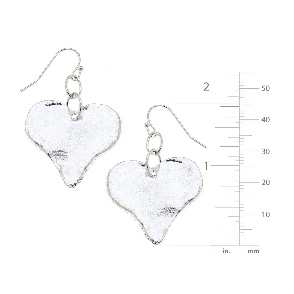Silver Heart Earrings
