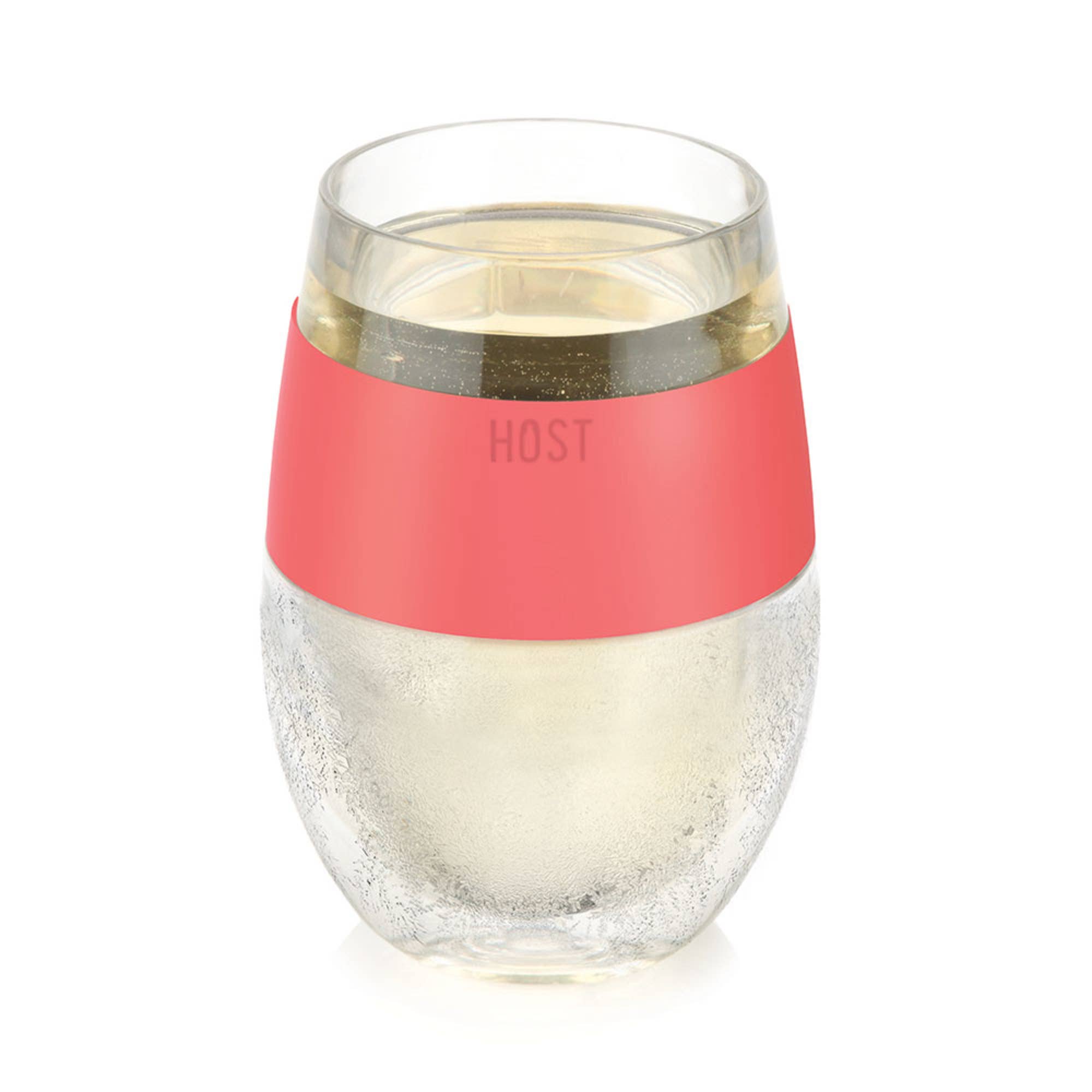 Wine FREEZE™ Cooling Cup Insulated with Cooling Gel in Coral