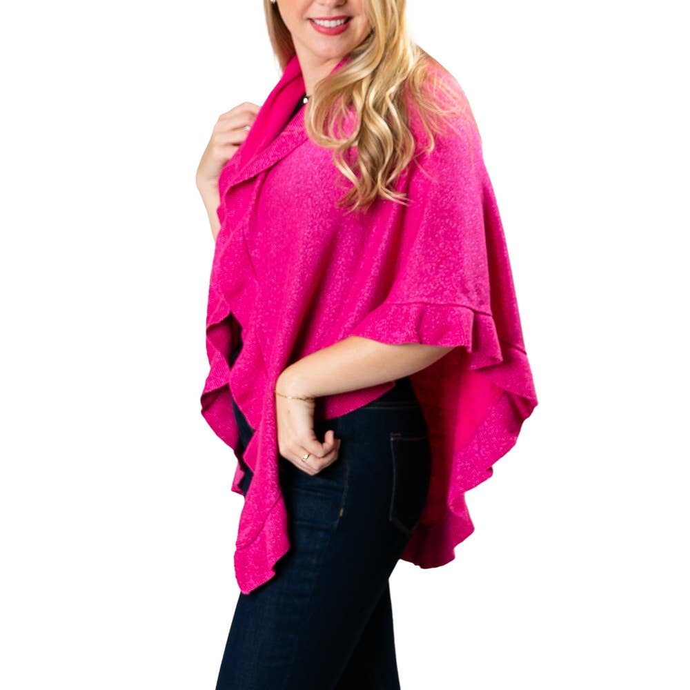 Ava Lightweight Cotton Ruffle Wrap – Year Round Layering