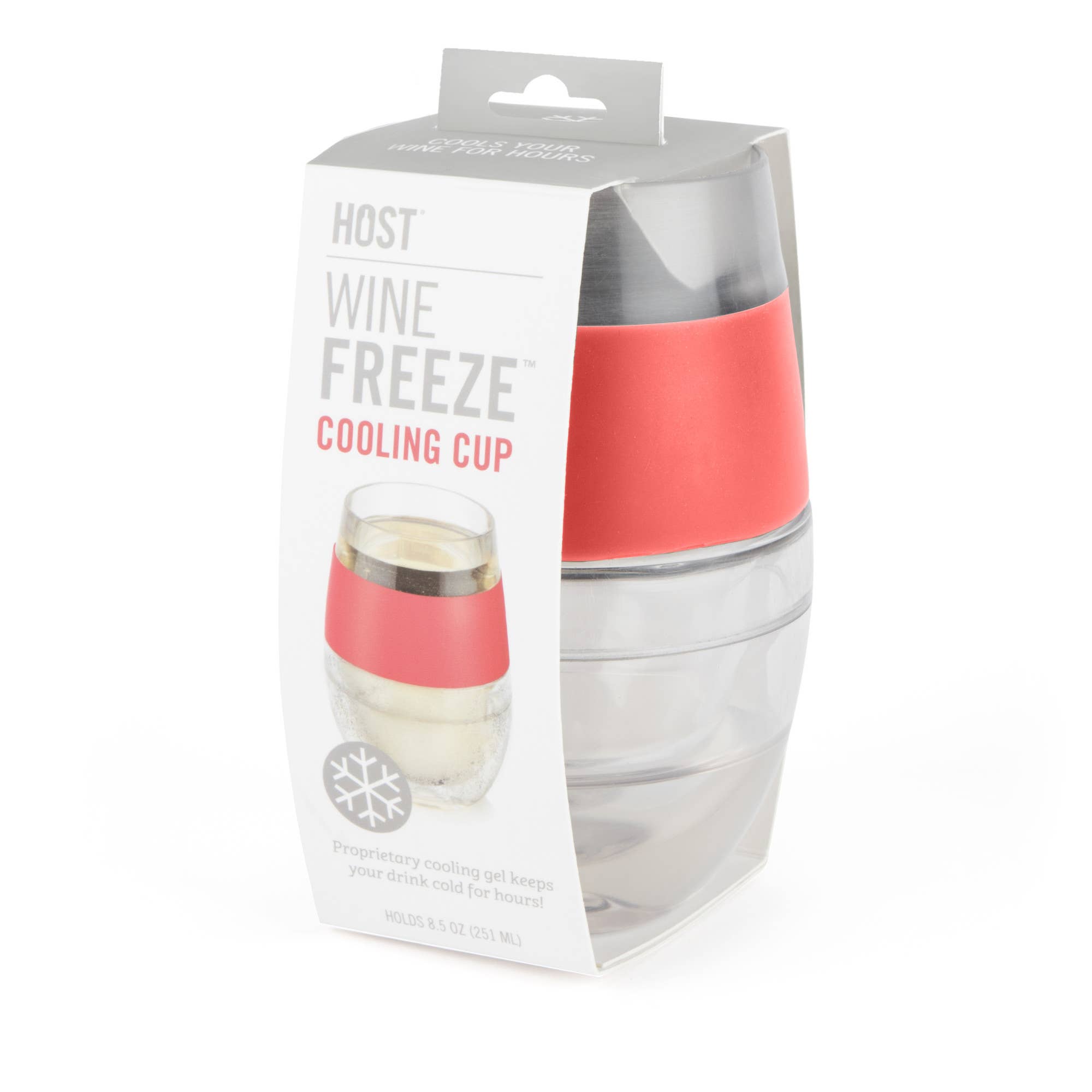 Wine FREEZE™ Cooling Cup Insulated with Cooling Gel in Coral