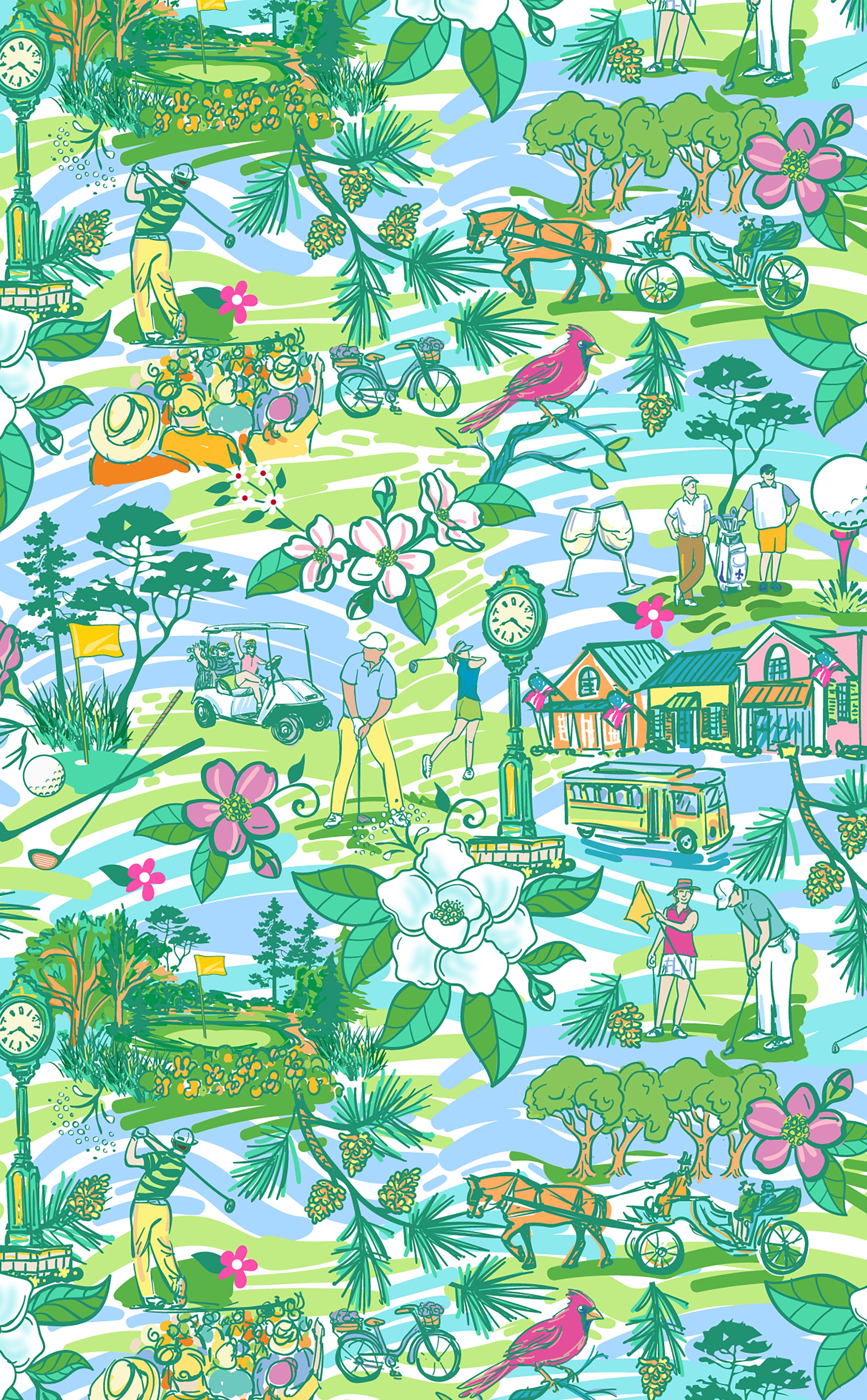 Designer Tea Towel in Golf In Pinehurst NC
