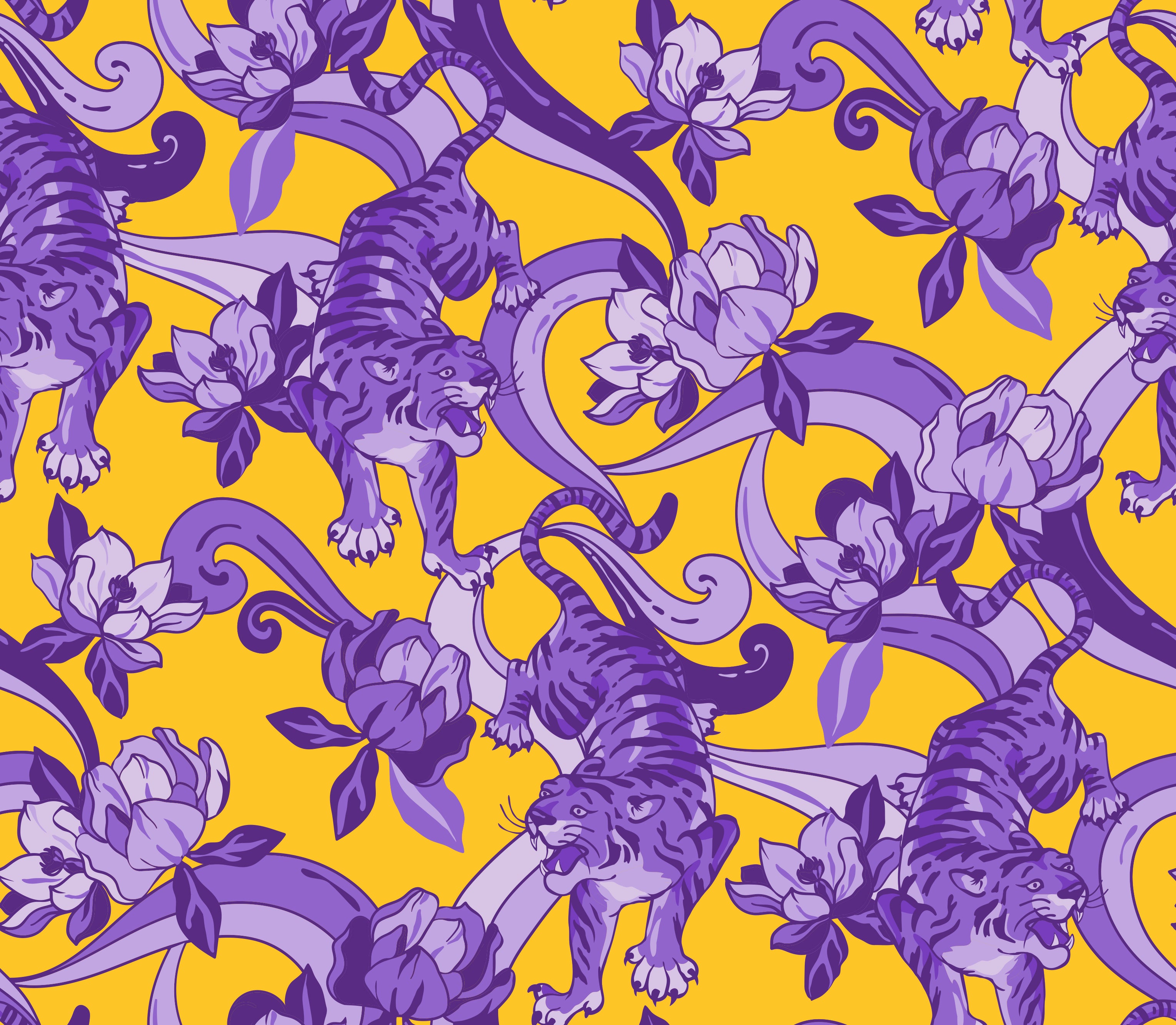 Hampton Sleeveless Tunic Dress in LSU Hear Me Roar