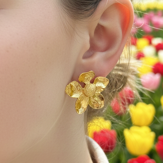 Gracie Magnolia Stud Earrings
