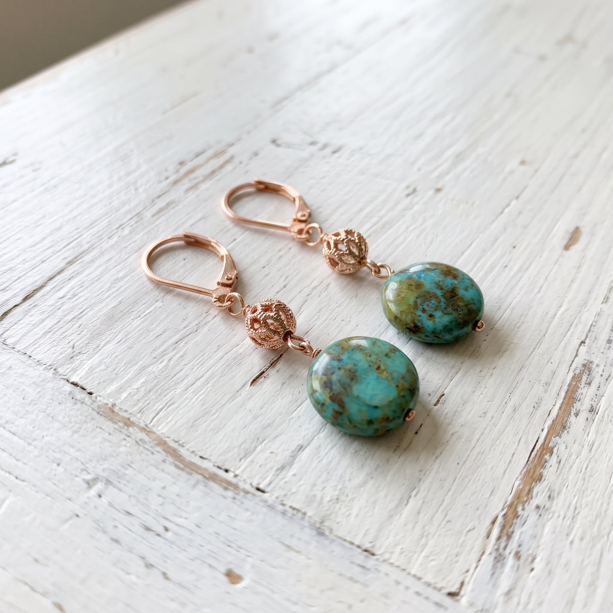 Grandidierite Leverback Earrings