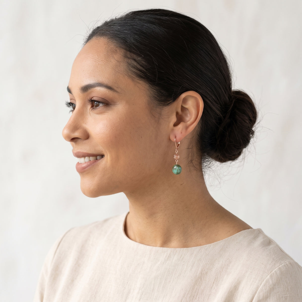 Grandidierite Leverback Earrings