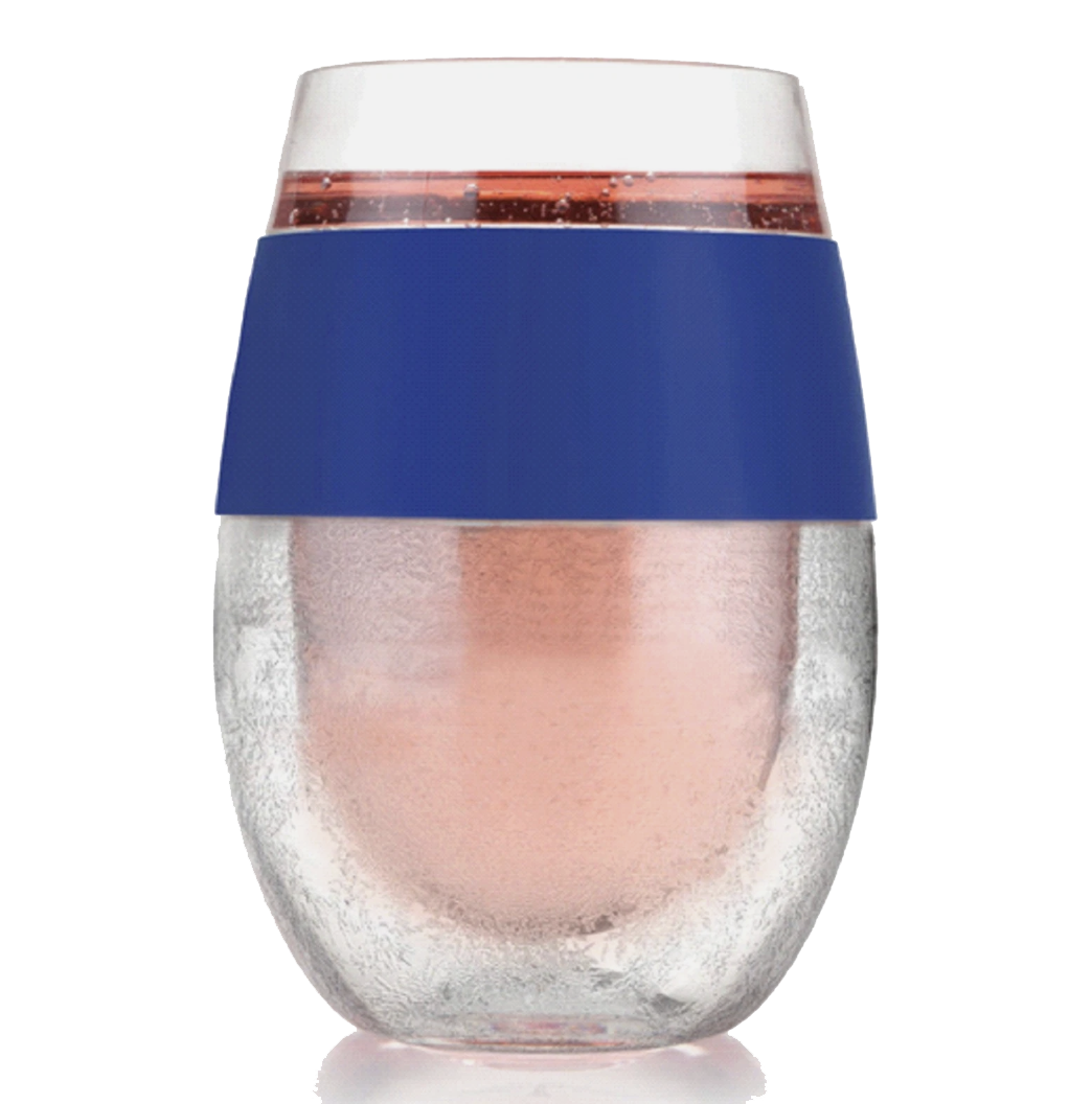 Wine FREEZE™ Cooling Cup Insulated with Cooling Gel in Blue