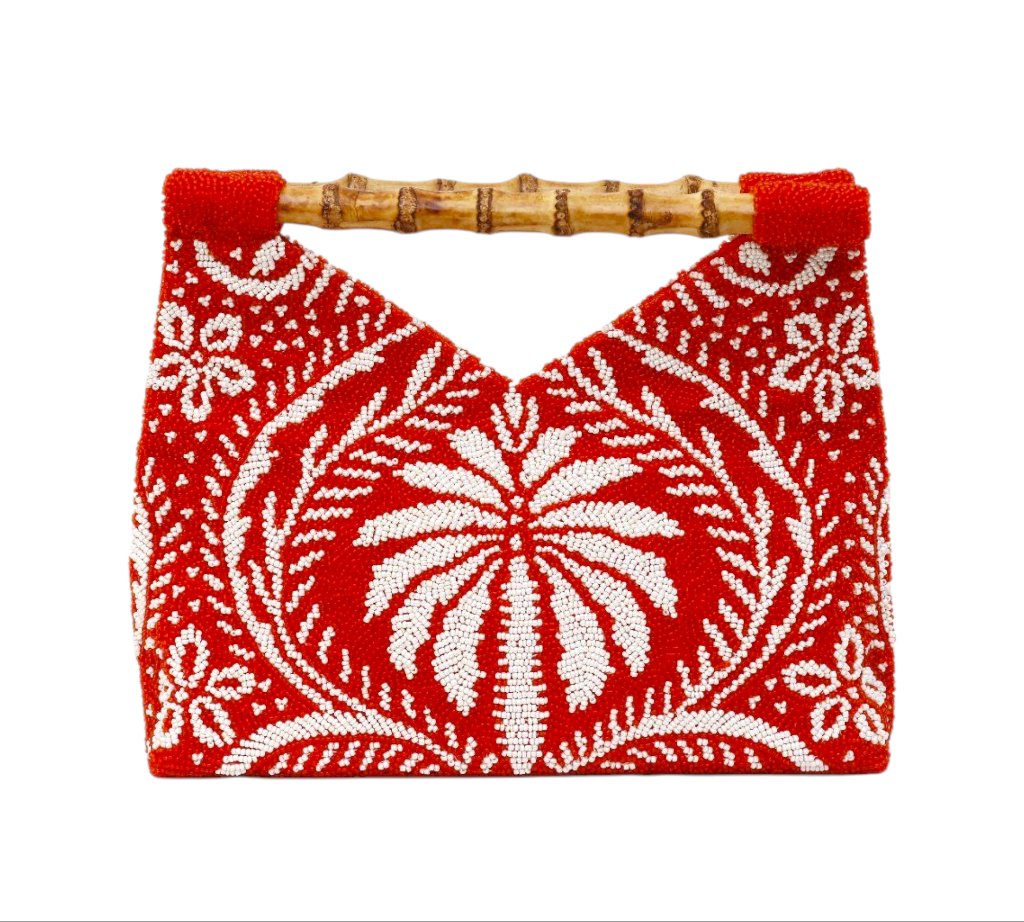 Amalfi Orange Beaded Handbag