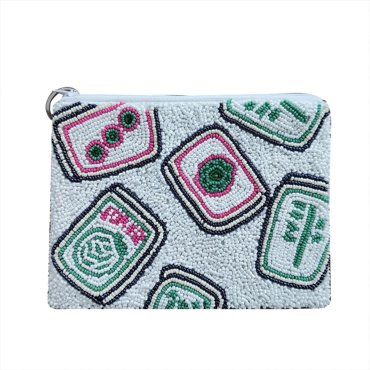 Mahjong Beaded Mini Pouch