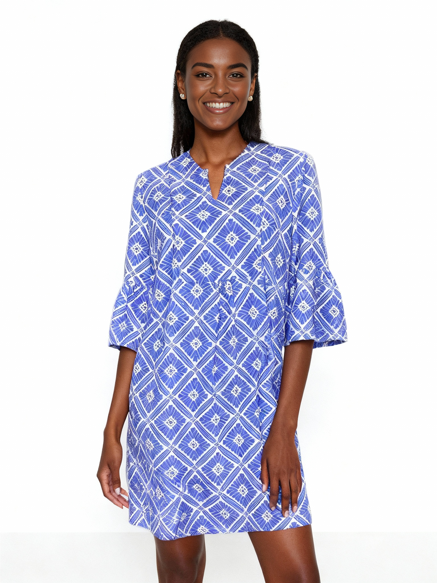 Greenwich Tunic Dress in Tiki Bar Is Open Purple
