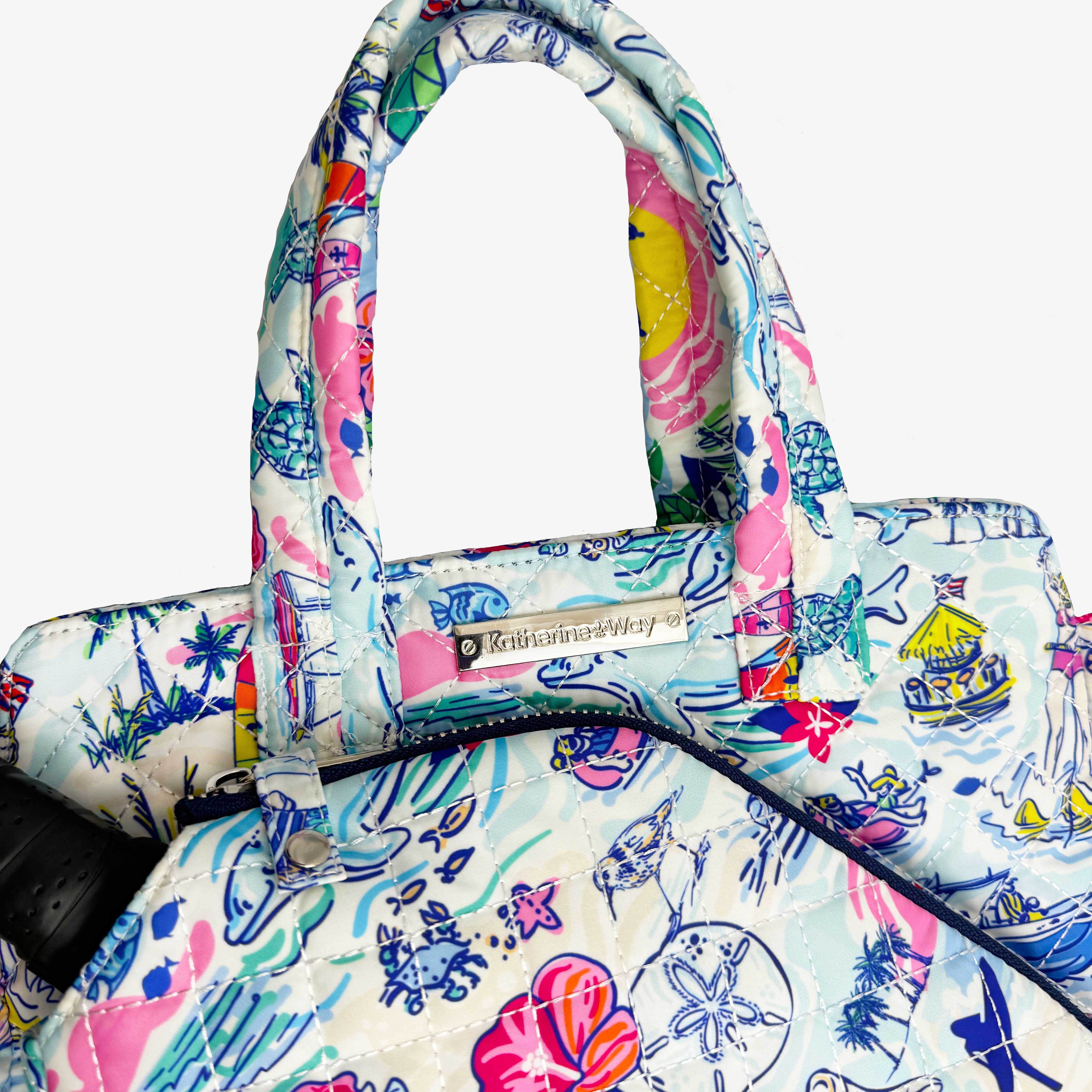 Quilted Pickleball Tote in Watersporting