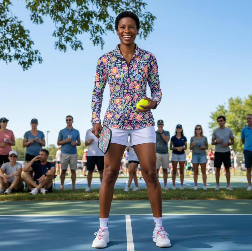 Anna Maria Pullover in Pickle Me Pink Navy (Sample)