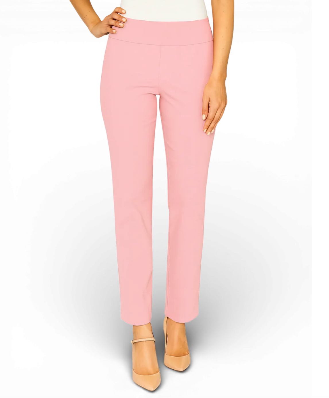 Krazy Larry Pull On Pants in Baby Pink