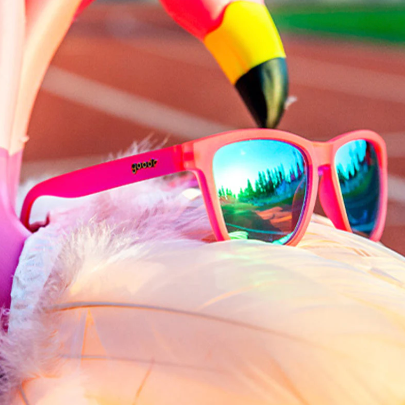 Goodr Sunglasses in Flamingos On A Booze Cruise