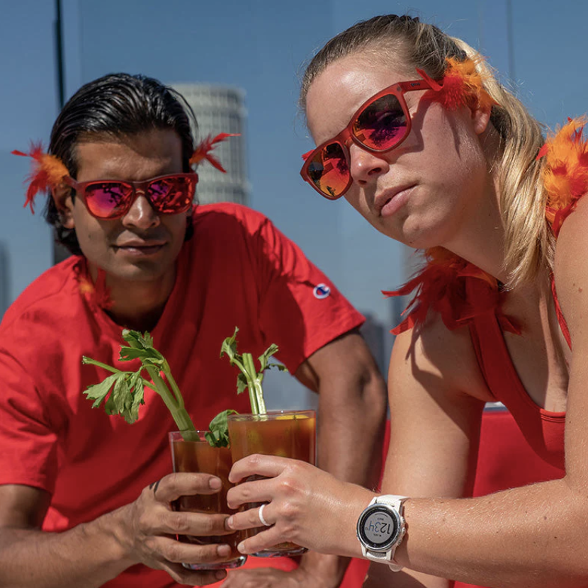 Goodr Sunglasses in Phoenix at a Bloody Mary Bar