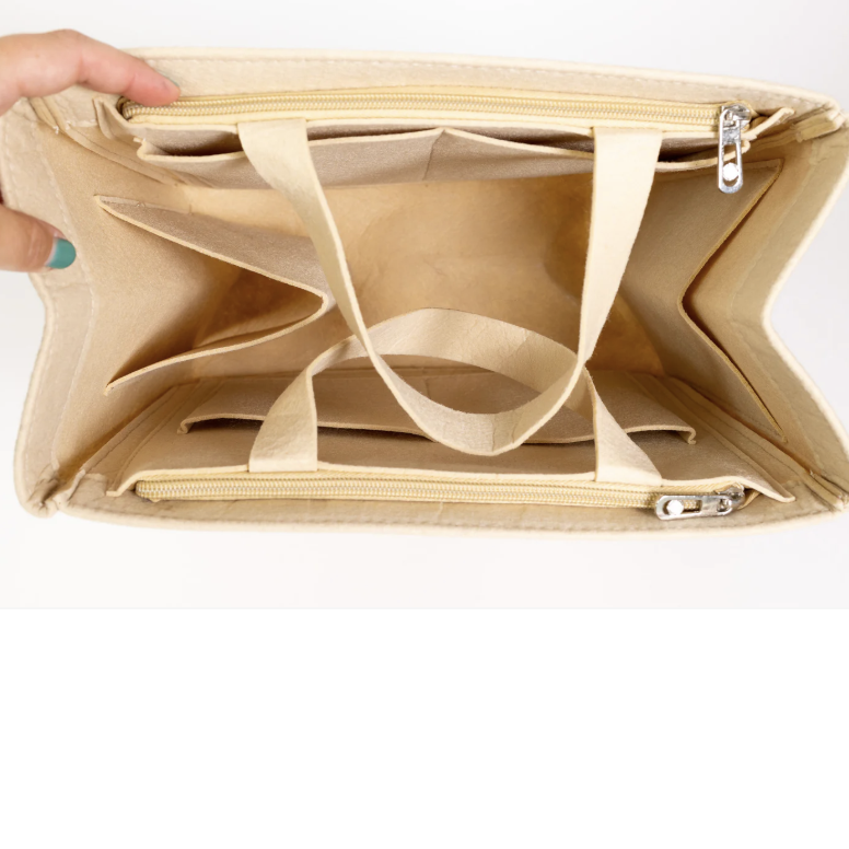 Cream Felt Bag Organizer