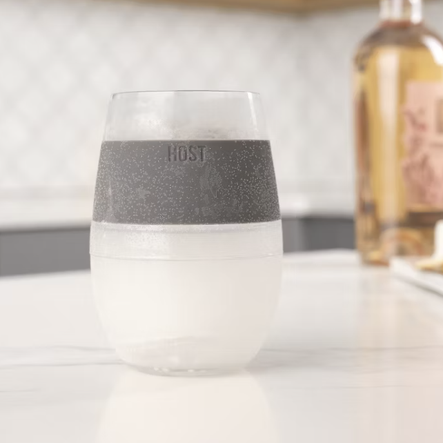 Wine FREEZE™ Cooling Cup Insulated with Cooling Gel in Gray