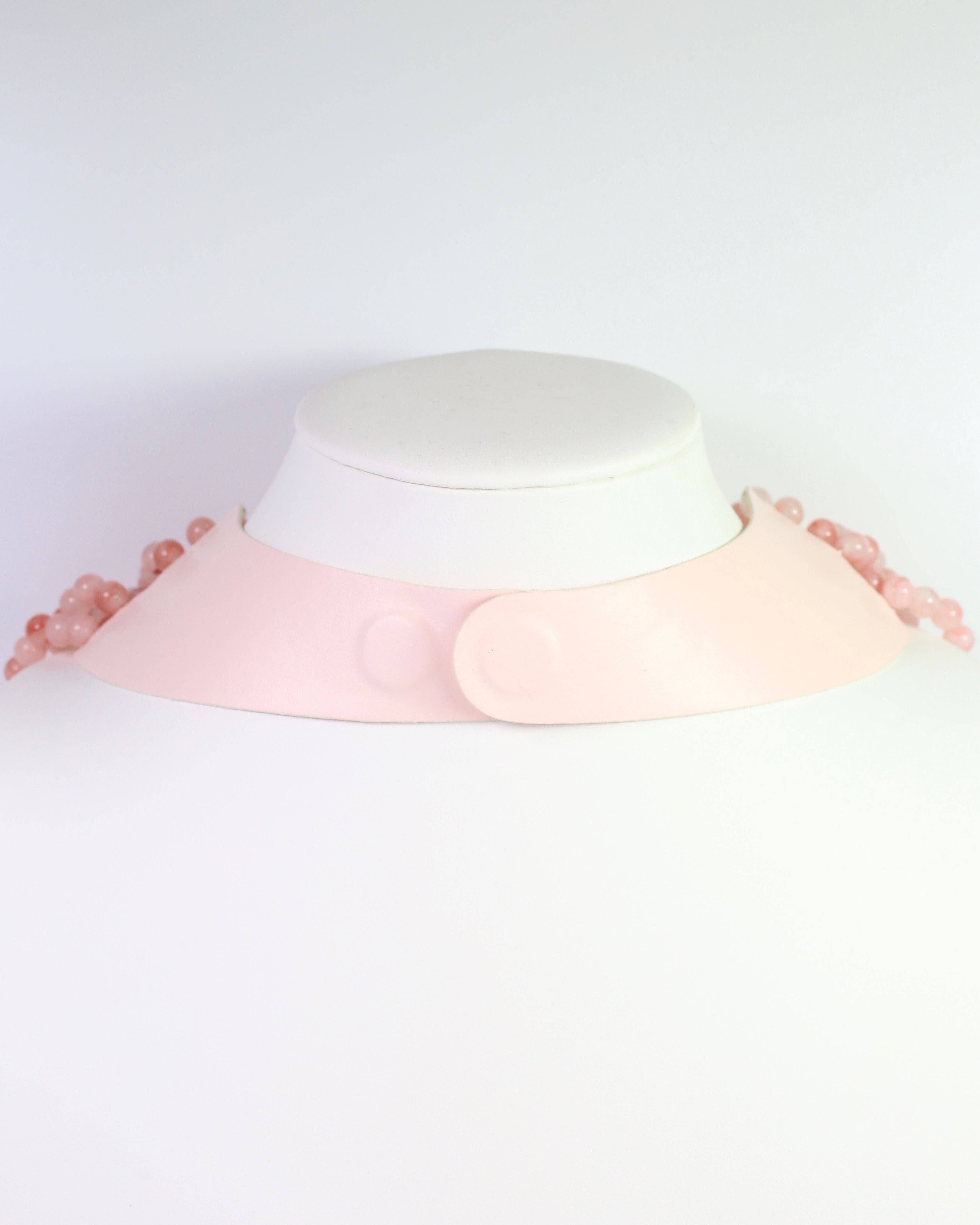 Kalin Beaded Layered Magnetic Necklace Pink