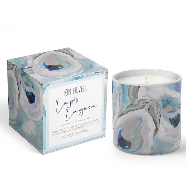 Kim Hovell Collection - Lapis Lagoon Boxed Candle by Annapolis Candle