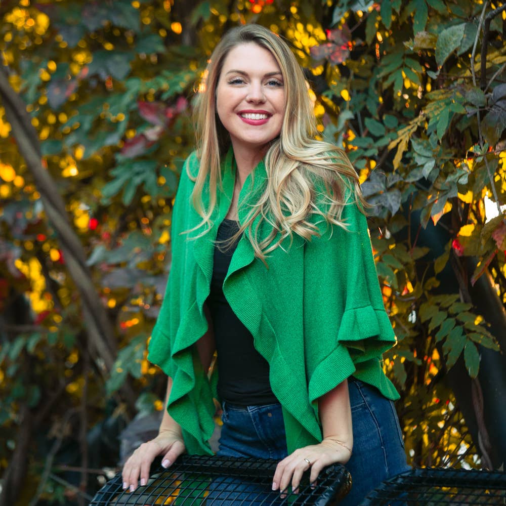 Ava Lightweight Cotton Ruffle Wrap – Year Round Layering
