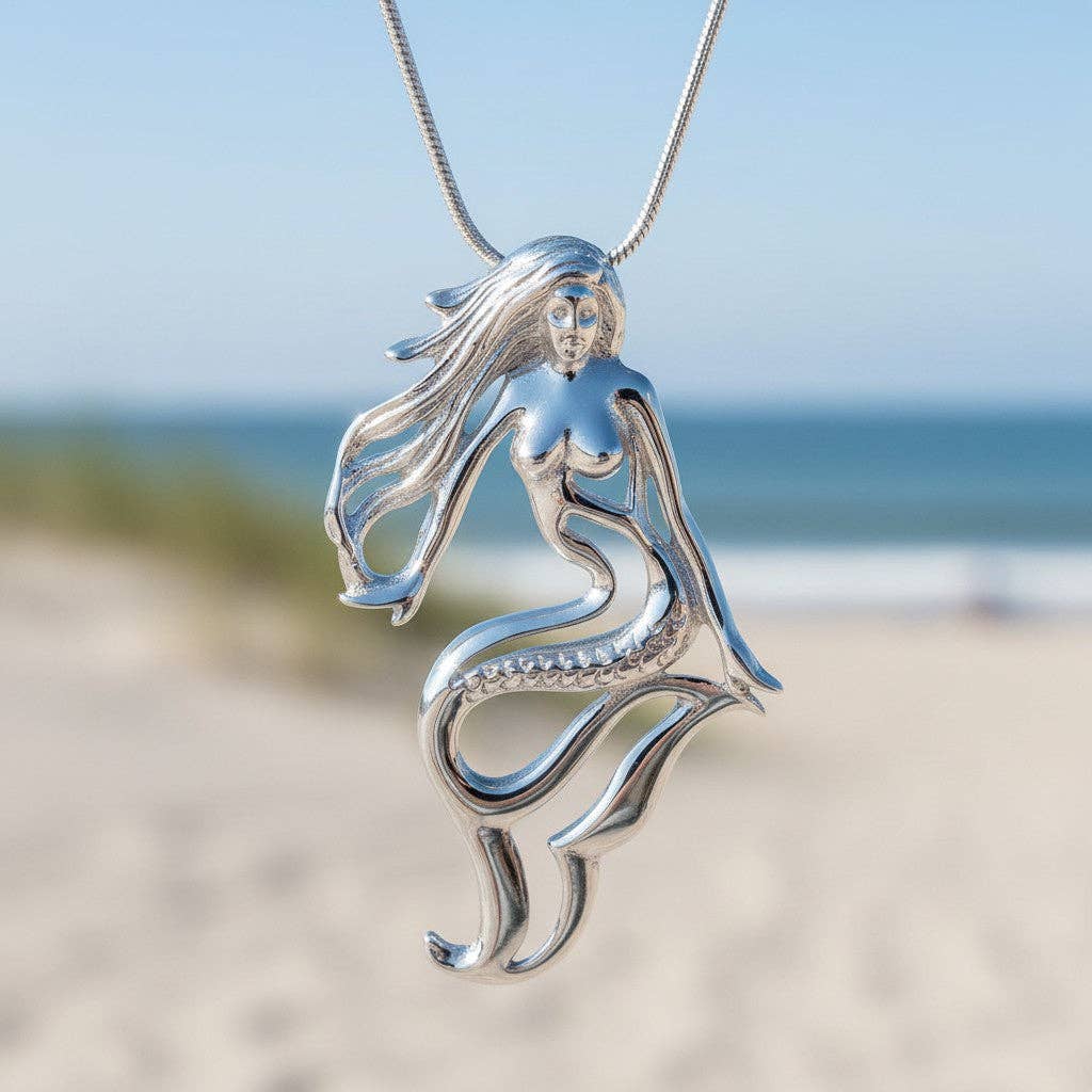Lorelei Mermaid Necklace – Sterling Silver