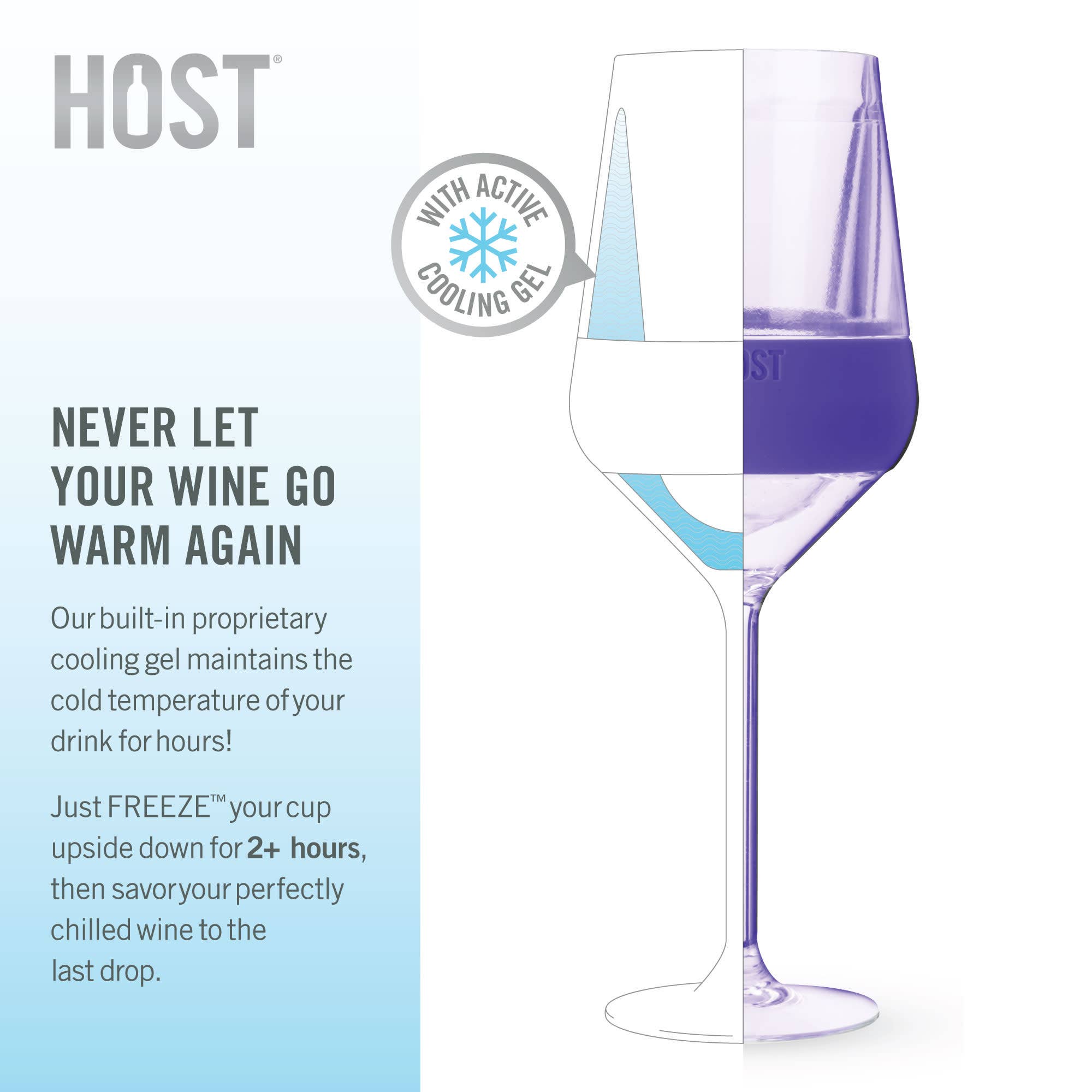 Wine FREEZE™ Stemmed Cooling Cups in Tinted Colors Set of 4