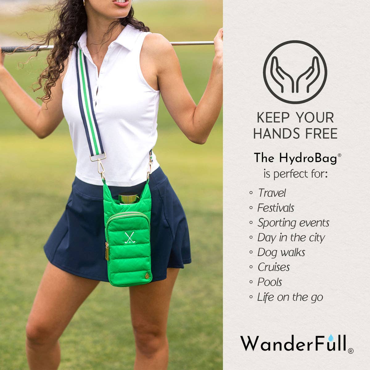 Kelly Green HydroBag® with Golf Embroidery