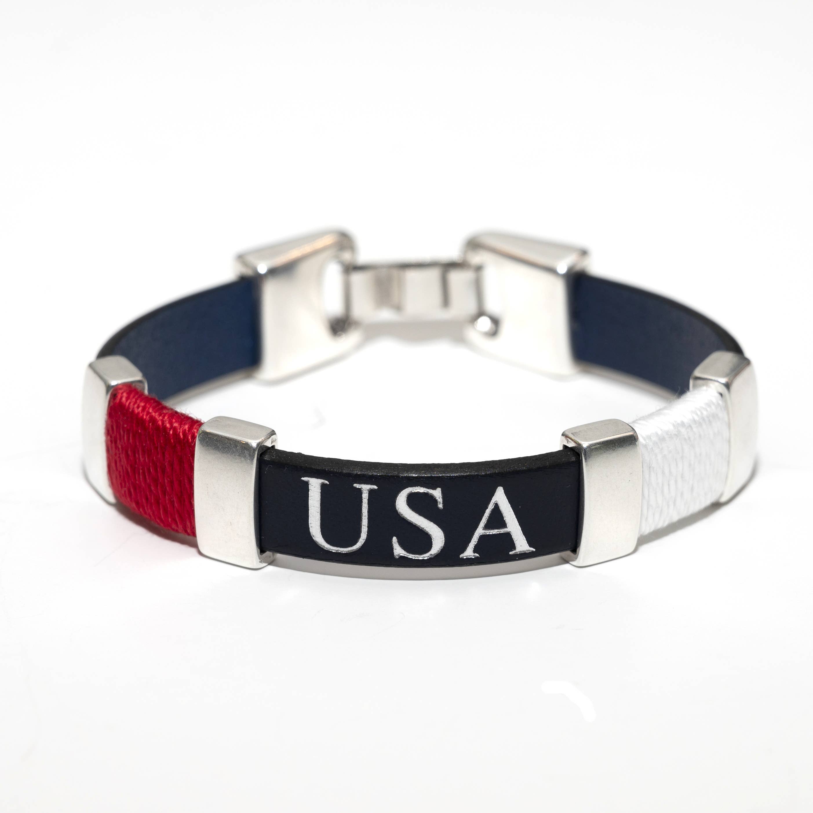 Essex - Navy/Red/White/Silver - Patriotic Americana Bracelet