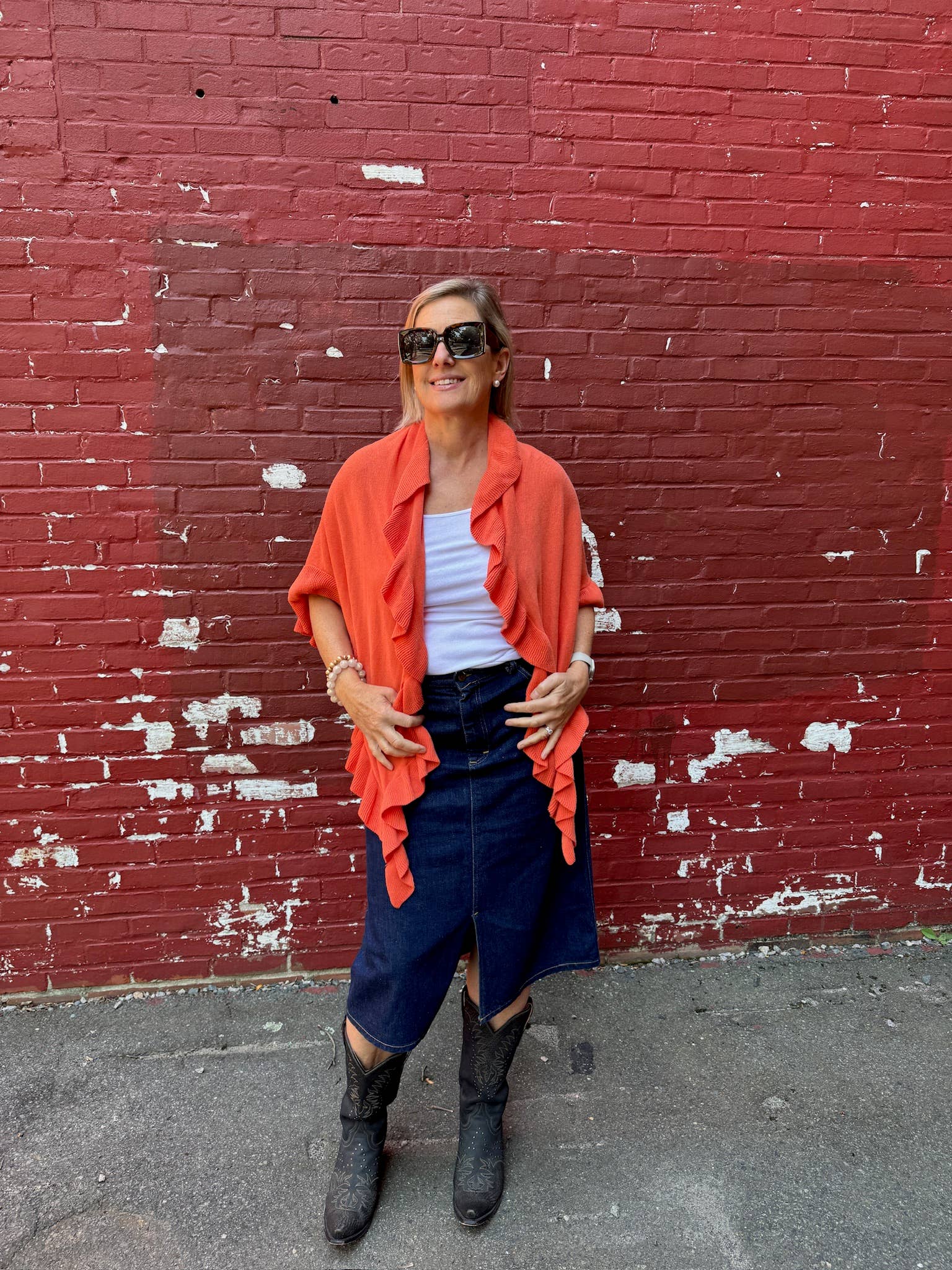 Ava Lightweight Cotton Ruffle Wrap – Year Round Layering