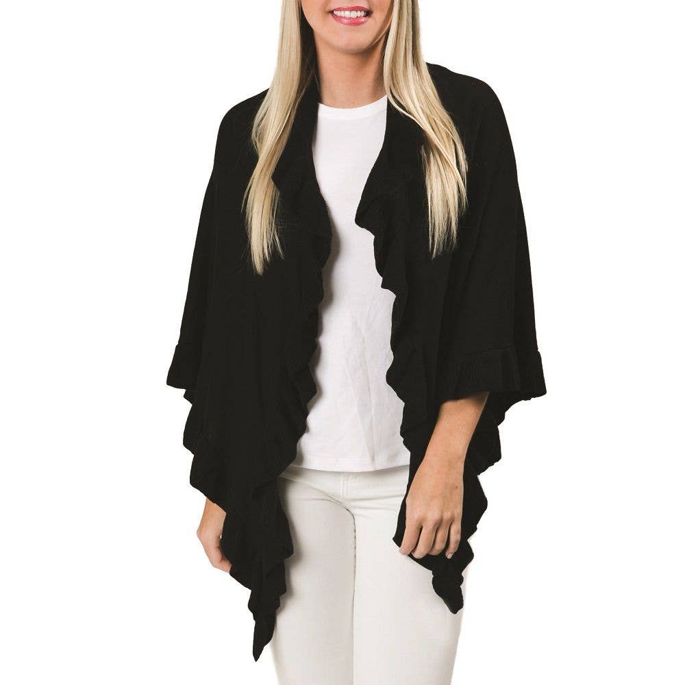 Ava Lightweight Cotton Ruffle Wrap – Year Round Layering