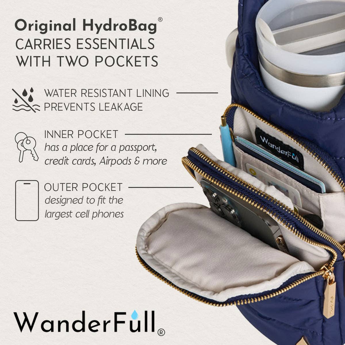 HydroBag® HANDLE®- Island Navy Matte