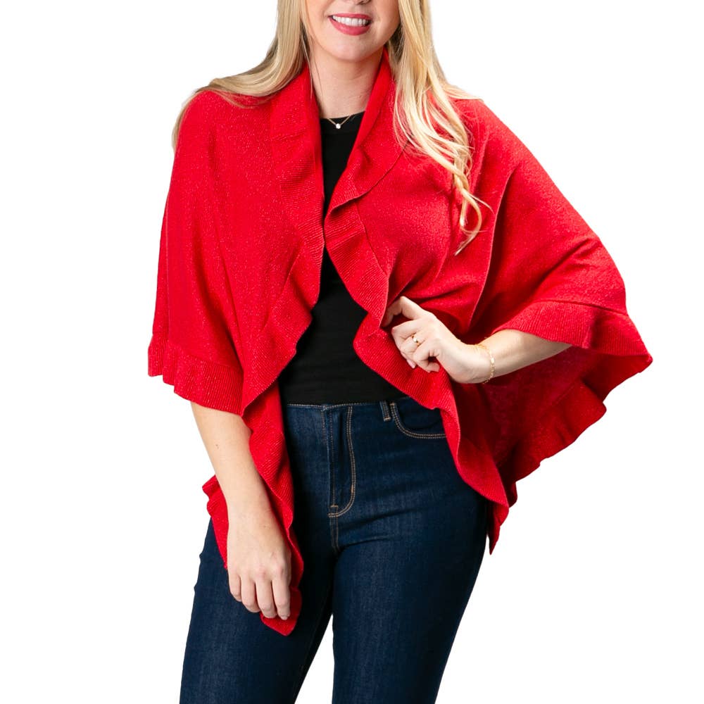 Ava Lightweight Cotton Ruffle Wrap – Year Round Layering