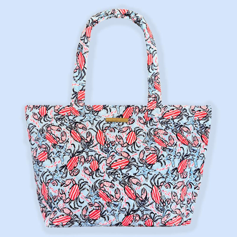 Quilted Large Tote in Crabtown USA