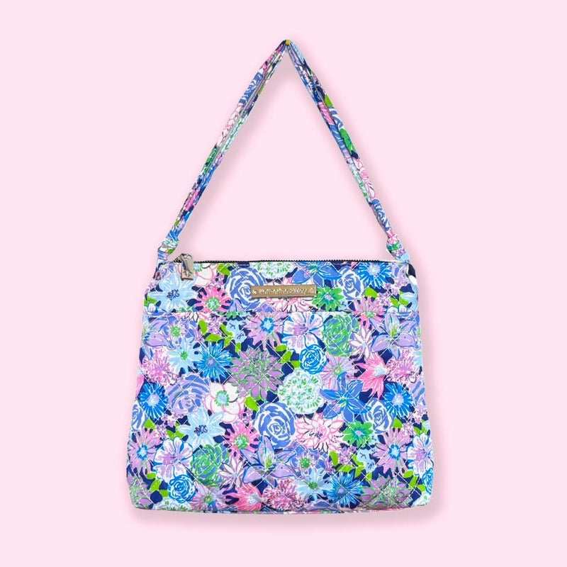 Quilted Crossbody Hipster in Blossom Toss Purple