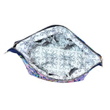 Quilted Large Cosmetics Pouch in Blossom Toss Purple